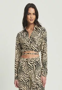 Calli Crop Wrap Shirt