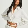 Calli Crop Wrap Shirt