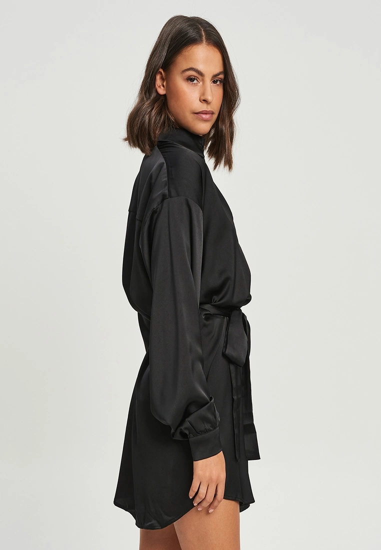 Calli Satin Shirt Dress 4 Calli Satin Shirt Dress - Image 2