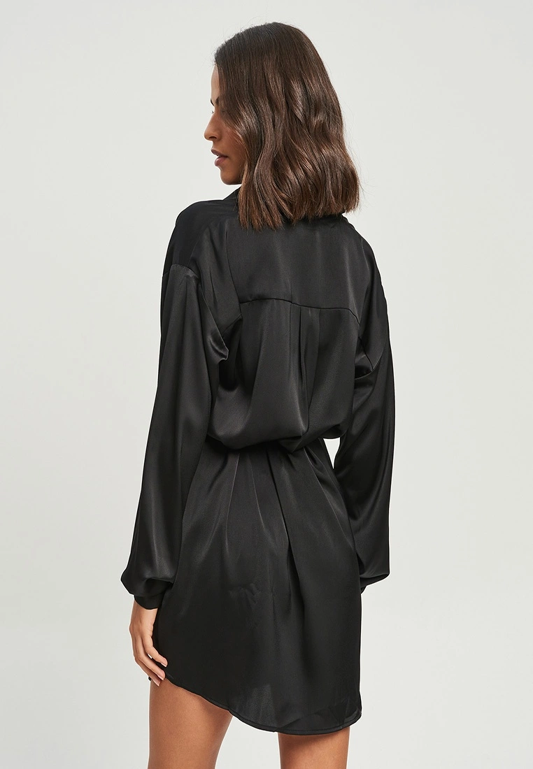 Calli Satin Shirt Dress 5 Calli Satin Shirt Dress - Image 3