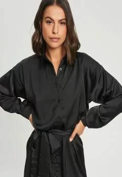 Calli Satin Shirt Dress 11 Calli Satin Shirt Dress -Outlet Clothing Store calli 3181 9978326 4