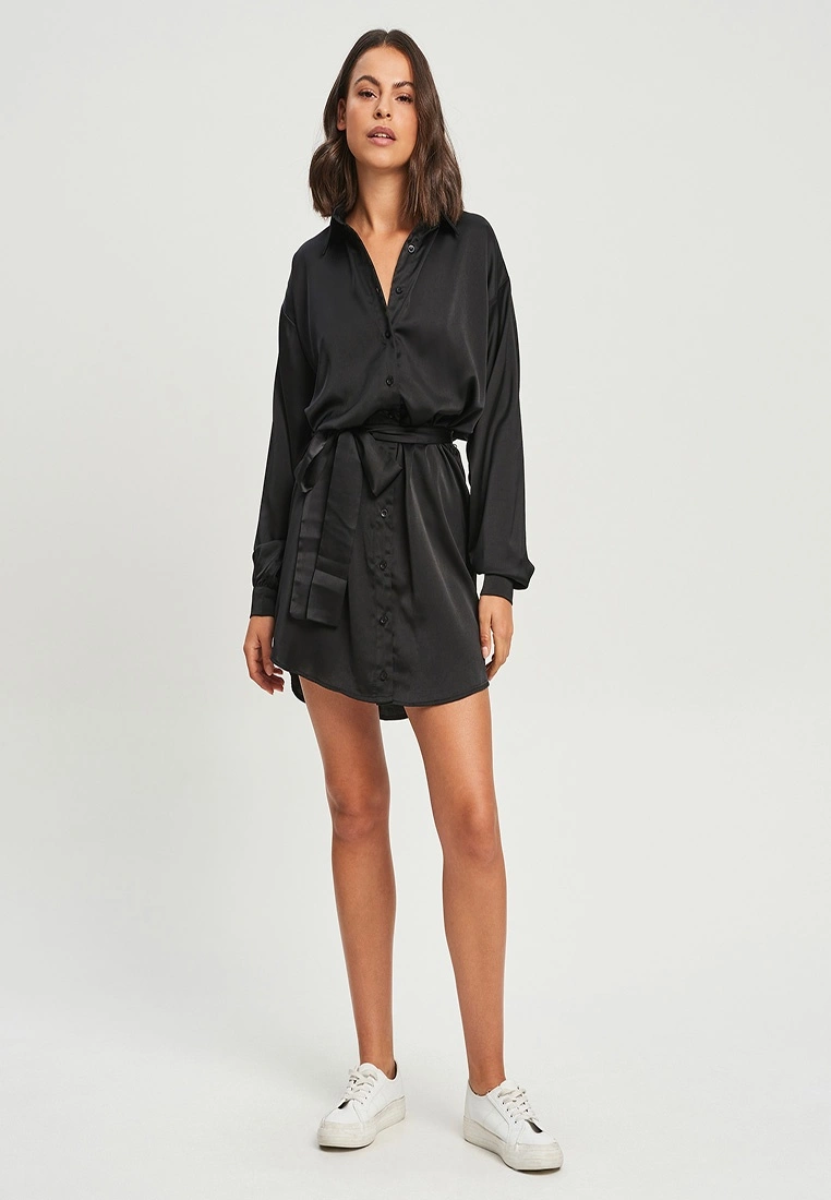 Calli Satin Shirt Dress 7 Calli Satin Shirt Dress - Image 5