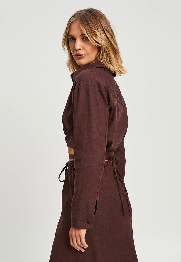 Calli Crop Wrap Shirt 4 Calli Crop Wrap Shirt - Image 2